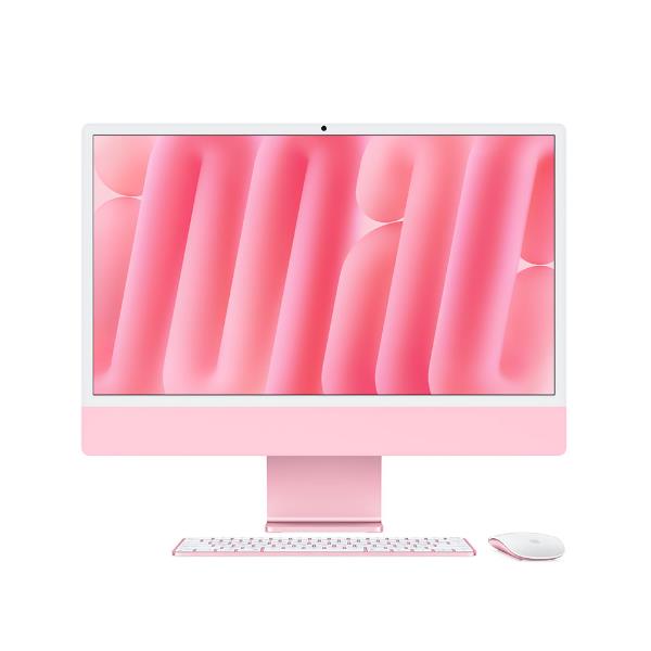 Apple iMac da 24 pollici con display Retina 4.5K: chip Apple M4 con CPU a 10 core e GPU a 10 core, 24GB, SSD da 512GB - Rosa